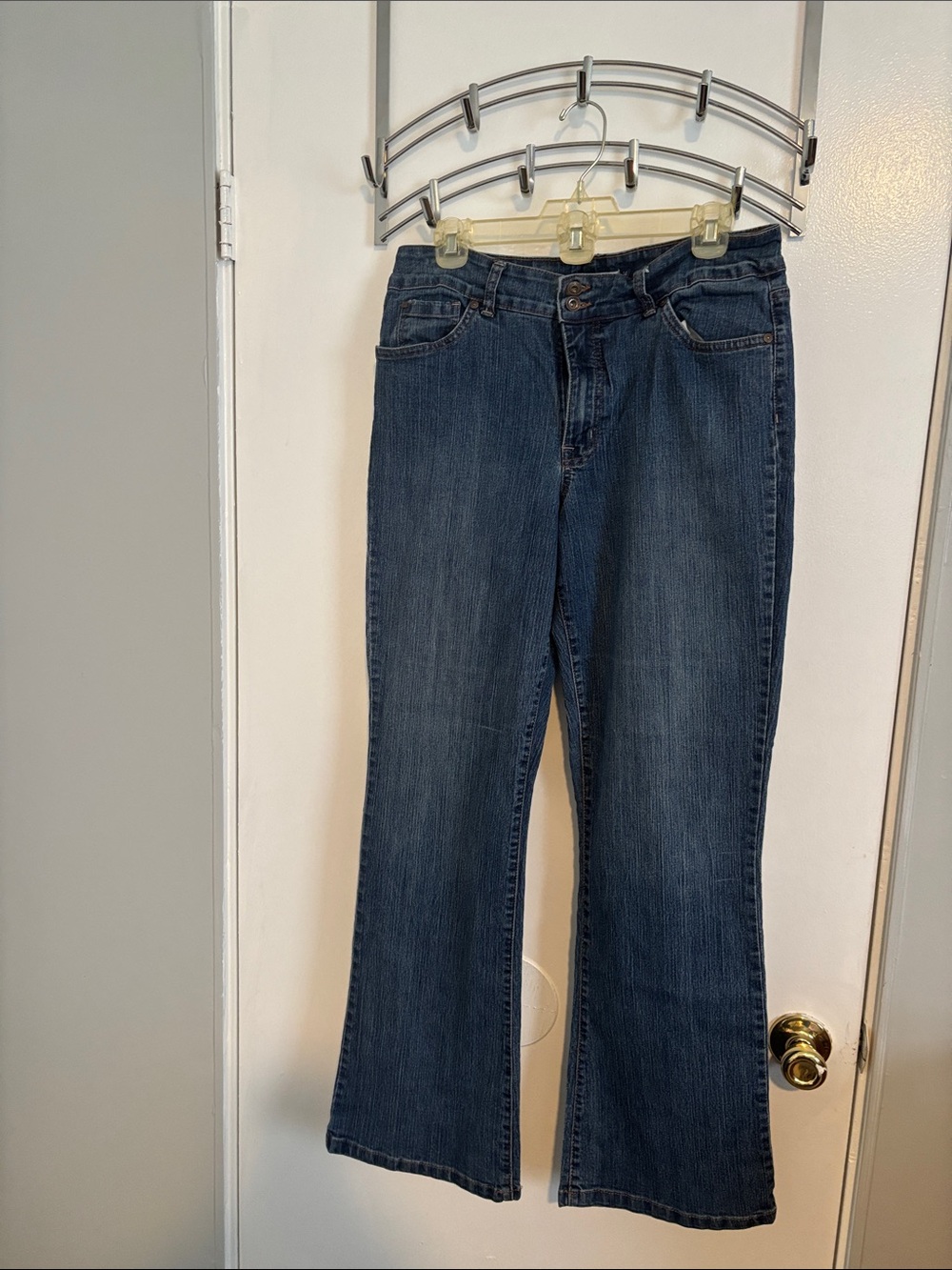 Women's Flared Dark Blue Denim Jeans